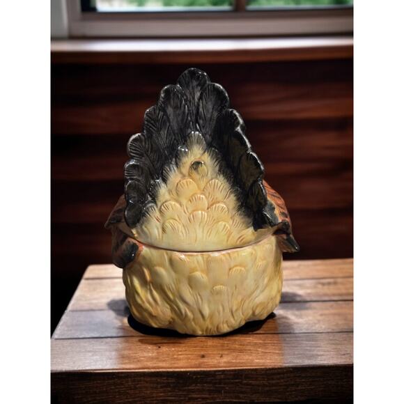 Fitz and Floyd Classics Country Gourmet Collection Hen Butter Tub and Lid Vtg - Picture 8 of 11